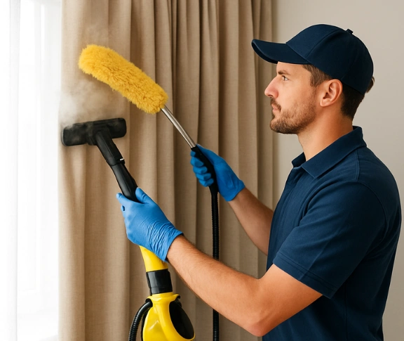 Trusted drapes cleaning technician Matty Curtain Cleaning sunshine-beach QLD