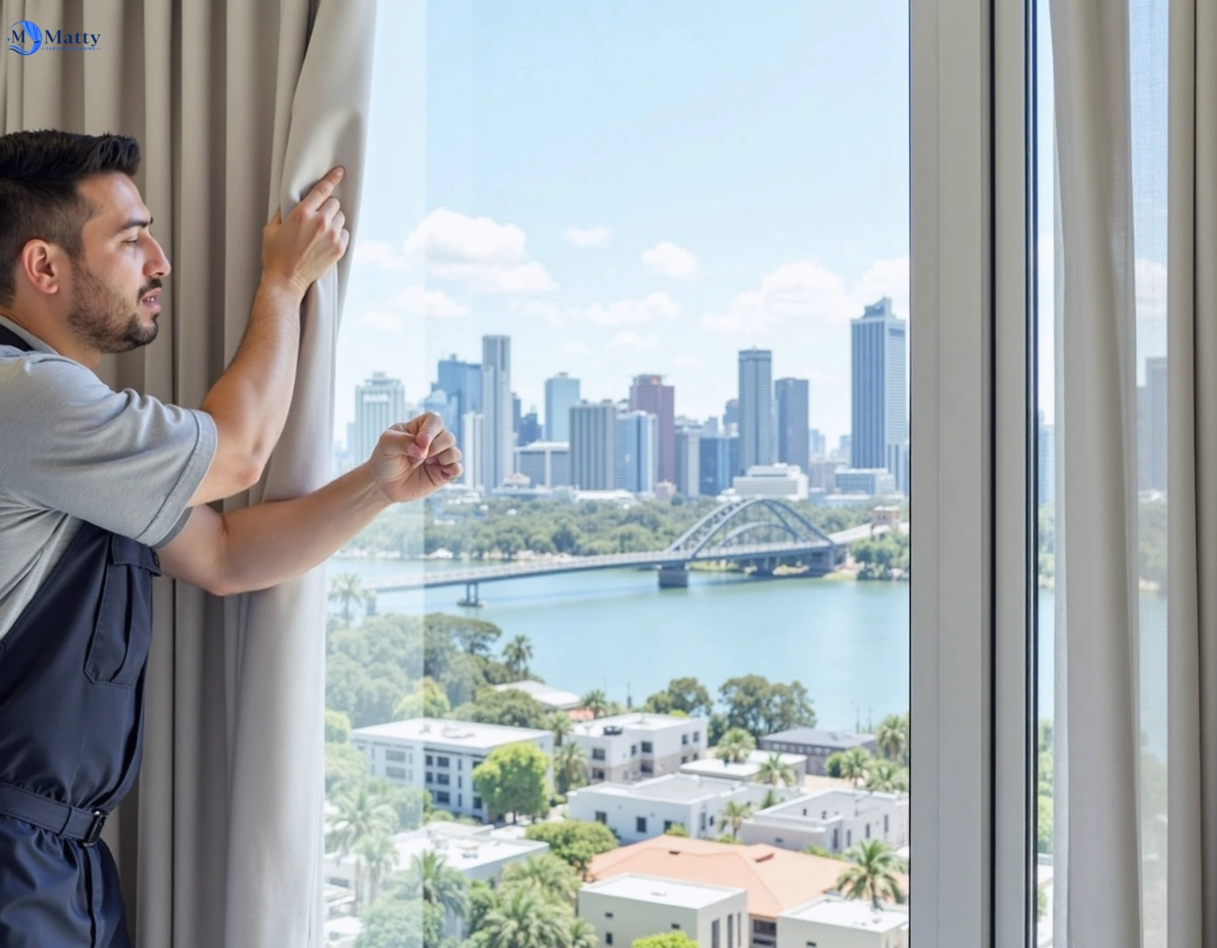 Professional curtain steam cleaning service sunshine-beach QLD by Matty Curtain Cleaning